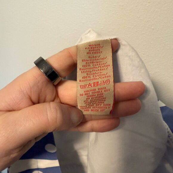 Boden Floral Blue & White Polka Dot Skirt Size 4R - Picture 6 of 8